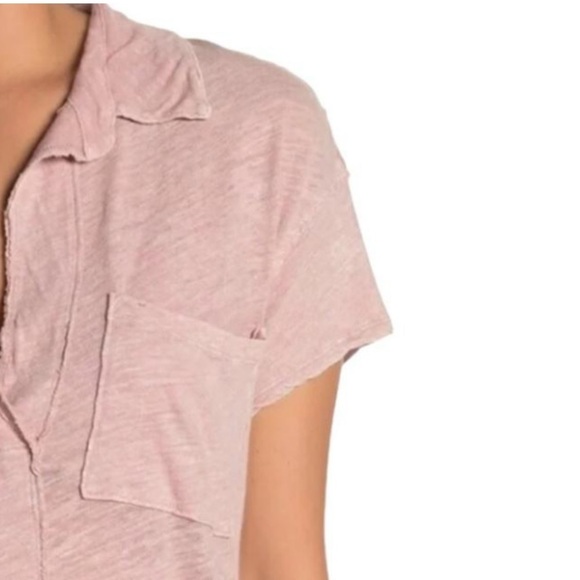 𝅺Free people The posh pink cotton linen tunic T-shirt - Picture 6 of 11